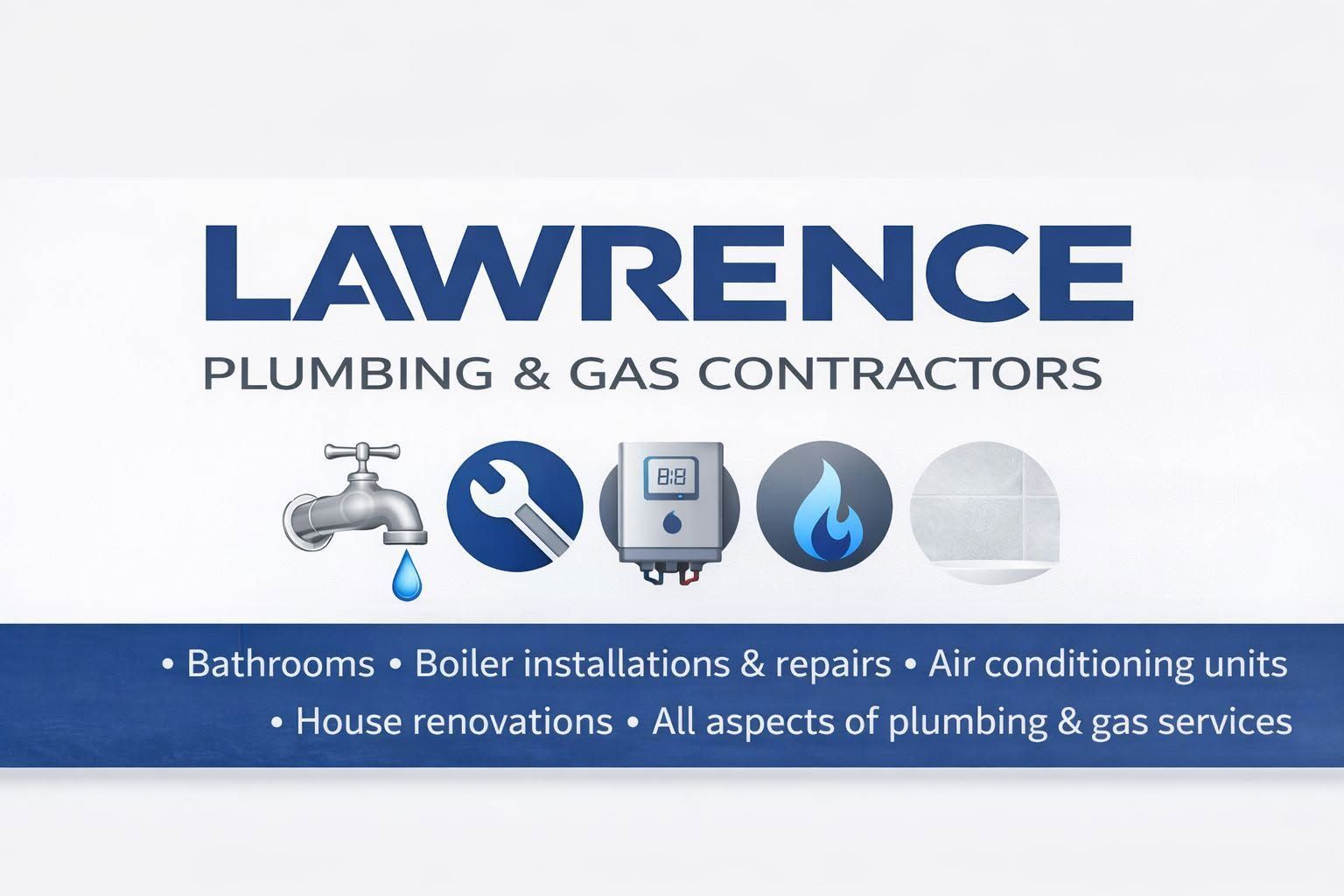 Lawrence Plumbing & Gas Contractors brand banner