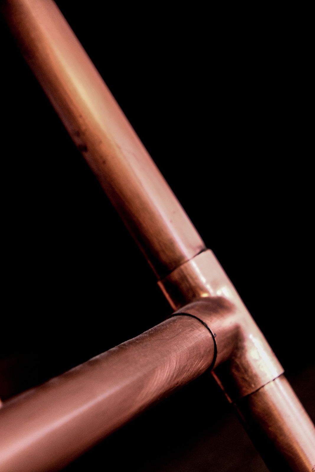 Clean copper pipework and fittings